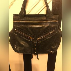 Army green leather bag